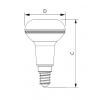 LED Reflektor R50 4,3W stmívatelná, 2700K, E14, teplá bílá