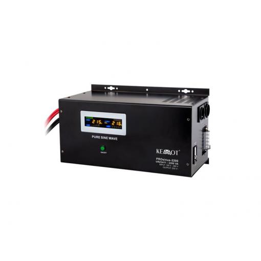Zdroj záložní KEMOT PROsinus-2200 12V 230V 2200VA 1600W Black nástěnný