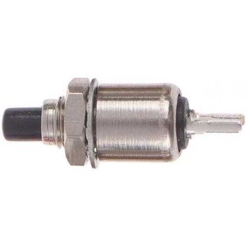 Stiskací tlačítko DS-402, OFF-(ON), 125 V / 0,5 A, černé