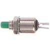 Stiskací tlačítko DS-402, OFF-(ON), 125 V / 0,5 A, zelené, otvor 5,2 mm