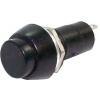Tlačítko PBS-11B, OFF-(ON), 250 V / 1 A, otvor 12,5 mm, černé