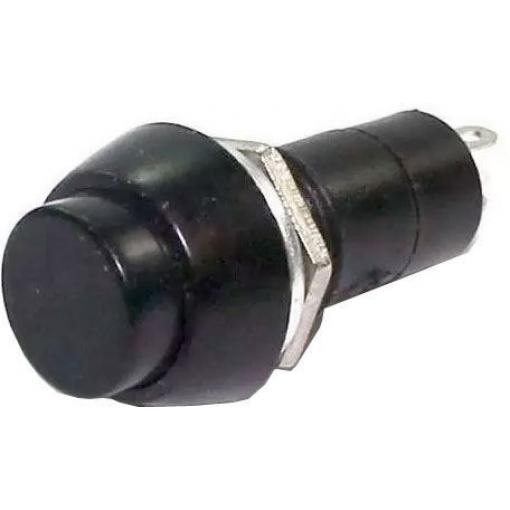 Tlačítko PBS-11B, OFF-(ON), 250 V / 1 A, otvor 12,5 mm, černé