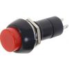 Stiskací tlačítko PBS-11A, OFF-ON, 250 V / 1 A, červené