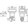Tlačítko PBS-34 prosvětlené, ON-(ON), 250 V / 10 A, zelené