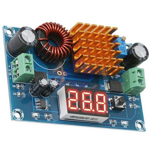 Step-up měnič XH-M411, 3–35 V vstup, 5–45 V výstup, 5 A