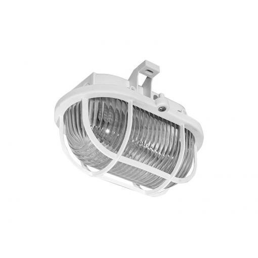 svítid,  ovál OVAL 60W+mříž.čiré bílé IP44