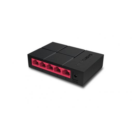 Síťový switch Mercusys MS105G, 5× Gigabit RJ-45, plastový obal