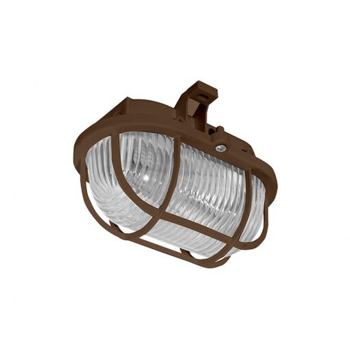 svítid,  ovál OVAL 60W+mříž.čiré hnědé IP44