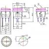 Kolébkový vypínač KCD1-5-103W, ON-OFF-ON, 250 V / 6 A, vodotěsný