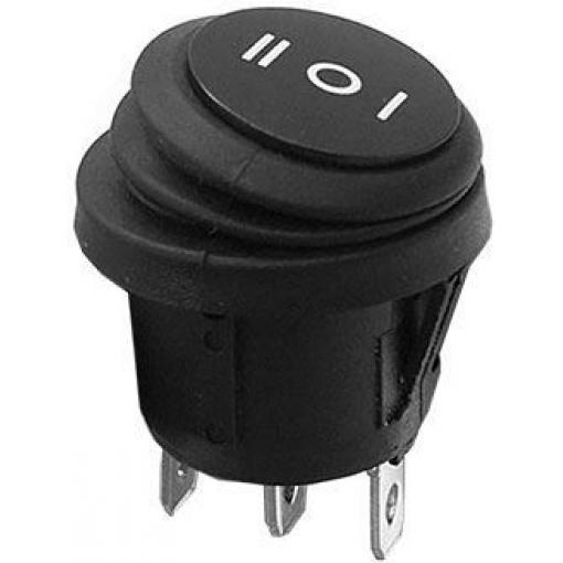 Kolébkový vypínač KCD1-5-103W, ON-OFF-ON, 250 V / 6 A, vodotěsný