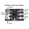 Distribuční blok pro 3 pojistky MIDI/ANL MINI, h_k740b
