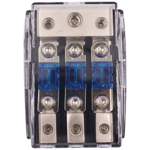 Distribuční blok pro 3 pojistky MIDI/ANL MINI, h_k740b