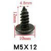 Vrut M5×12, balení 0,5 kg, cca 260 ks