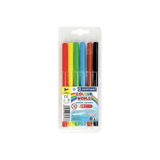 Popisovač Centropen 7790, vypratelný, 2 mm, sada 6 ks