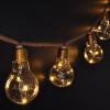 Solight LED dekorativní žárovky na přírodním provazu, 10x žárovka, 30LED, 180cm, časovač 3x AA - 1V242