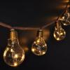 Solight LED dekorativní žárovky na přírodním provazu, 10x žárovka, 30LED, 180cm, časovač 3x AA - 1V242