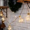Solight LED dekorativní žárovky na přírodním provazu, 10x žárovka, 30LED, 180cm, časovač 3x AA - 1V242
