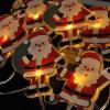 Solight LED okenní řetěz - Santa, 6x LED, přísavný, 120cm, 2x AA - 1V251