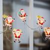 Solight LED okenní řetěz - Santa, 6x LED, přísavný, 120cm, 2x AA - 1V251