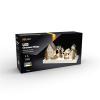Solight LED vánoční vesnička, 34x17cm, dřevo, 4 LED, 2x AA - 1V256