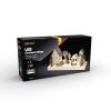 Solight LED vánoční vesnička, 34x17cm, dřevo, 4 LED, 2x AA - 1V256