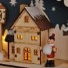 Solight LED adventní kalnedář - horská chata, 10x LED, 50x40cm, 2x AA - 1V258