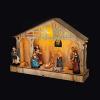 Solight LED dřevěný betlém, 30x21cm, 7x LED, 2xAA - 1V259