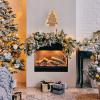 Solight LED nástěnná dekorace vánoční stromek, 24x LED, 2x AA - 1V260