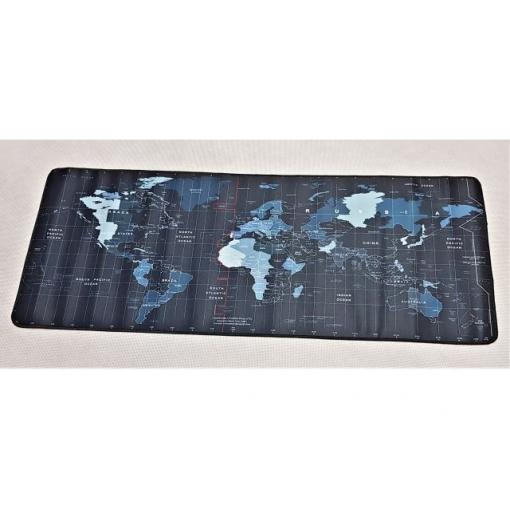 Podložka pod myš a klávesnici, mapa světa, 30 × 80 cm, neopren