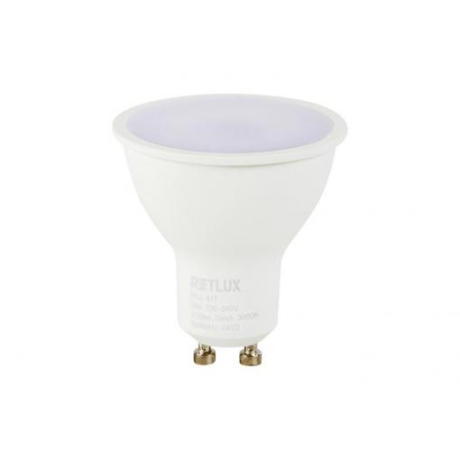 Žárovka LED GU10 9W bílá teplá RETLUX RLL 417