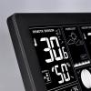 Solight Meteostanice, extra velký černobílý displej, teplota, vlhkost, tlak, RCC, USB nabíjení, černá - TE81BK