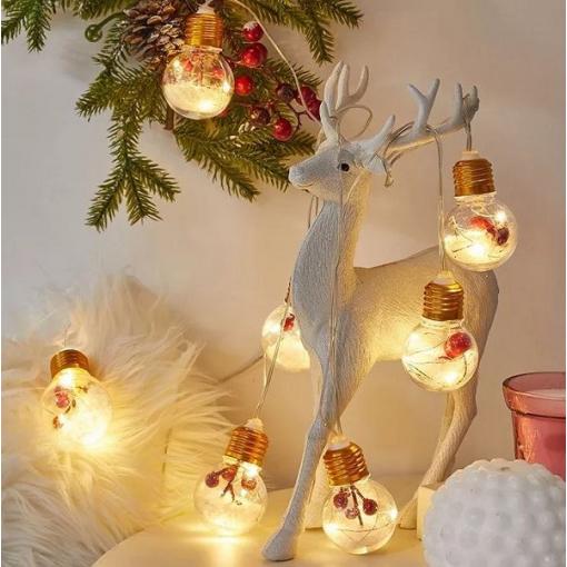 Vánoční LED osvětlení 3 m, 50 LED, teplá barva, 8 režimů