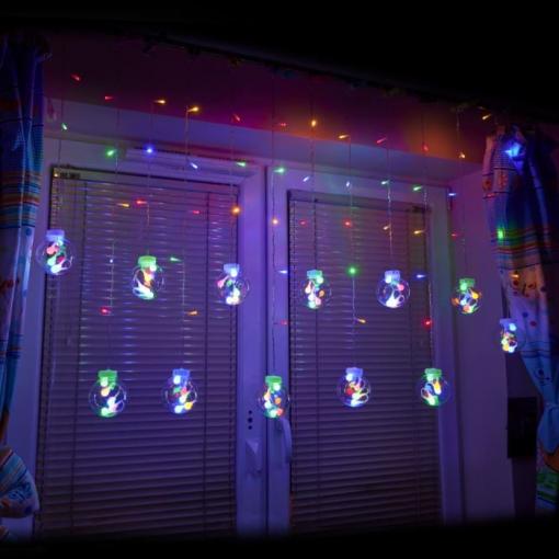 Vánoční osvětlení řetěz s kuličkami 3 m, 108 LED, vícebarevné