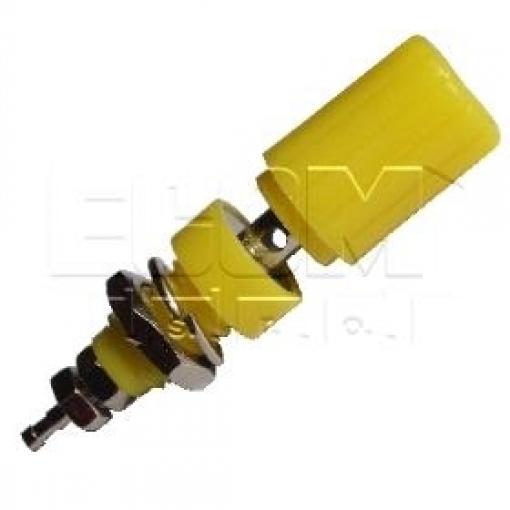 Přístrojová zdířka 4mm SRE ST359-YL-CG, 10A, žlutá