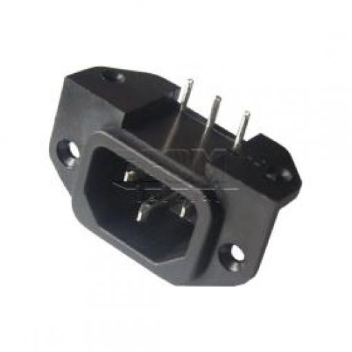 Síťová vidlice WTN-02-1182, 250 V / 10 A, 3kolík, DPS