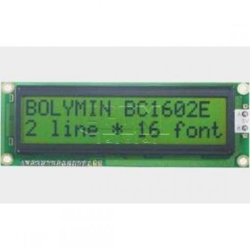LCD displej znakový BC1602E, 2×16 znaků, STN modrá, LED bílá