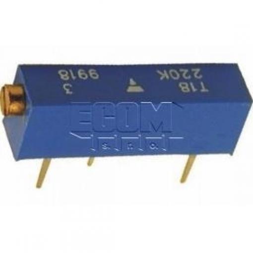 Odporový trimr cermet T3006P-1-202, 0,75 W, 15 otáček