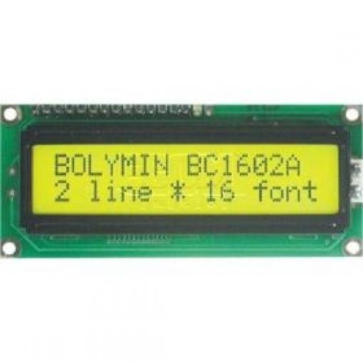 LCD displej BC1602A, 2×16 znaků, reflexní, 80×36×9 mm