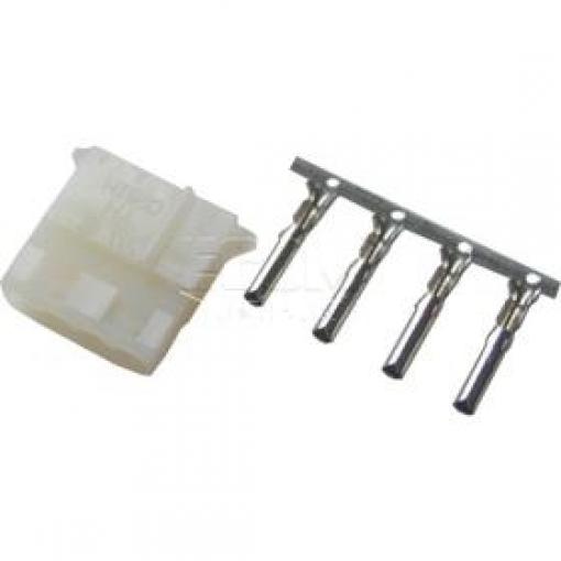 Zásuvka H2430-04PW0000R, 1×4 pin, bílá
