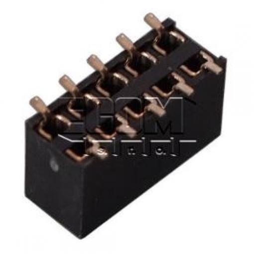 Dutinková lišta C2816-10BDGHNTR, 2×5 kontaktů, rozteč 2,54 mm, SMD