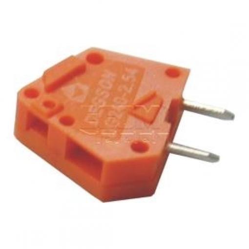 Svorkovnice pružinová DG240W-2.54-01P, 1pól, 130 V / 6 A