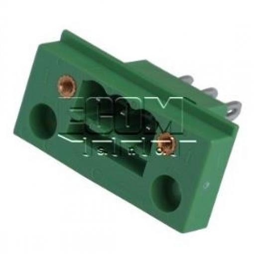 Vidlice na panel 2CDGB-5.08-03P-14, 3 póly, 320 V / 20 A, rozteč 5,08 mm, zelená