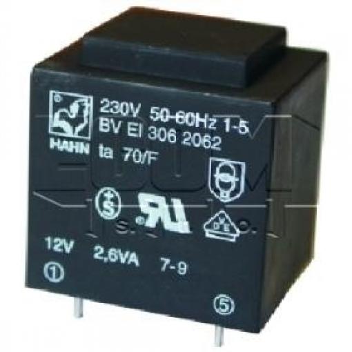Transformátor TRHEI306-1X12, 2,6 VA, 230 V / 1× 12 V, 217 mA