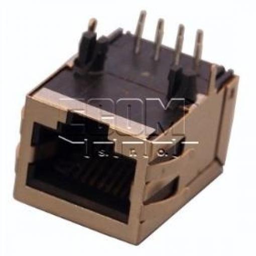Telefonní zásuvka RJ-45 s transformátorem, 8P8C, vývody 90°