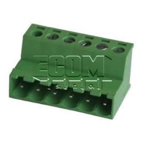 Svorkovnice vidlice 2EDGKR-5.08-06P, 6 pólů, 320 V / 20 A, zelená
