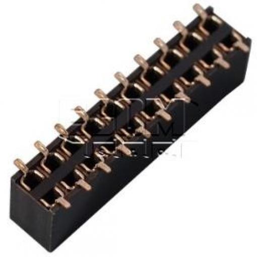 Dutinková lišta C2816-20BDGHNTR, 2×10 vývodů, rozteč 2,54 mm, SMD