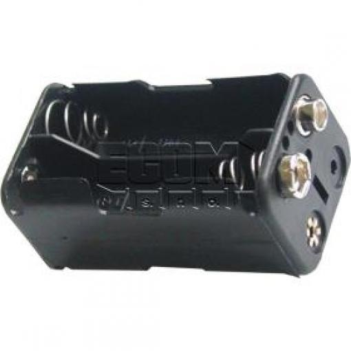 Držák baterií BH-343-2B, 4× AA, svorky, 58 × 31 × 28 mm