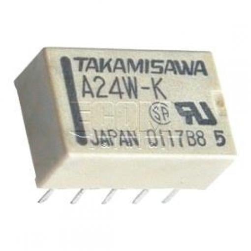 Relé TAK A-5W-K, 5 V, 2× přepínací kontakt, 125 V/0,5 A AC