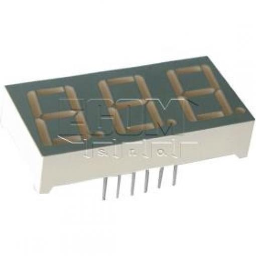 LED displej BA 56-12 EWA, 3× 7segmentový, 14 mm, červený