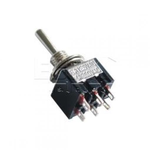 Přepínač páčkový TSM203A1, 2pól, 250 V / 3 A, ON-OFF-ON